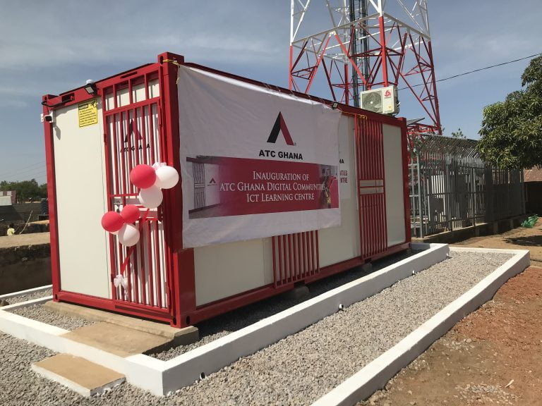 Shipping container ICT lab in Ghana.