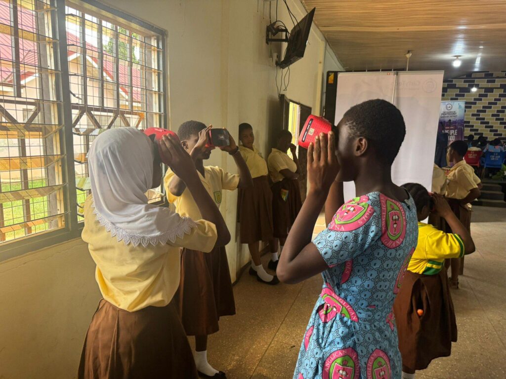 Students in Ghana exploring robotics and 3D printing in a STEM education program